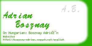 adrian bosznay business card